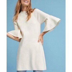 Anthropologie Moth Cream Sweater Dress s